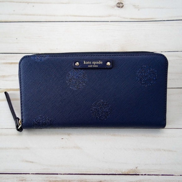 kate spade Handbags - Kate Spade Neda Haven Lane Blue Polka Dot Wallet